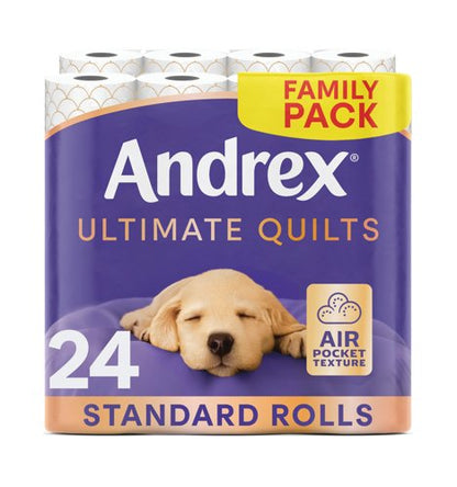 Andrex Ultimate Quilts Toilet Roll 3-Ply 115 Sh Pack of 24 4475901