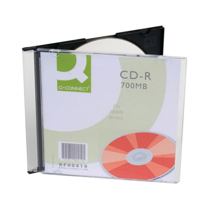 Q-Connect CD-R 700MB/80minutes in Slim Jewel Case (Pack of 10) KF00419