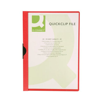 Q-Connect Quickclip File 3mm A4 Red (Pack of 25) KF00461