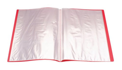 Q-Connect Polypropylene Display Book 20 Pocket Red KF01250