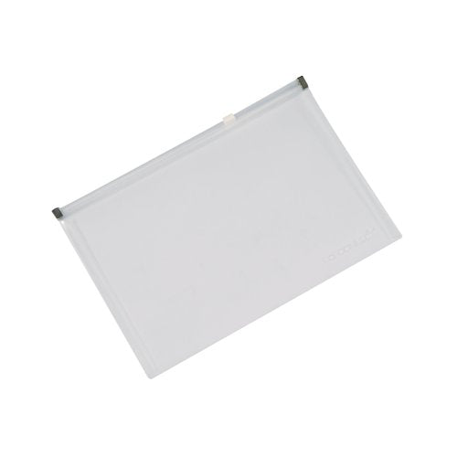 Q-Connect Document Zip Wallet A4 Transparent (Pack of 10) KF03668