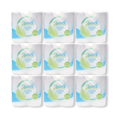 2Work Recycled Toilet Roll 2-Ply 200 Sheets (Pack of 36) KF03809