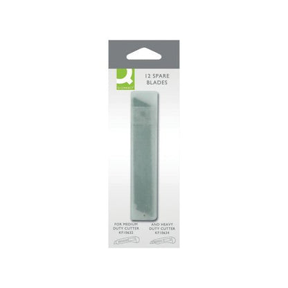 Q-Connect Medium/Heavy Duty Cutter Blades (12 Pack) KF10636