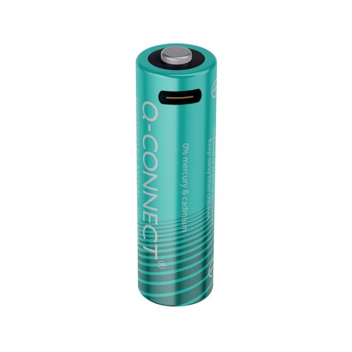 Q-Connect USB C Rechargeable Lithium Batteries Mignon AA (Pack of 4) KF14129