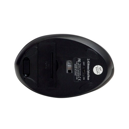 Q-Connect Ergonomic Wireless Vertical Right Handed Mouse Black M004