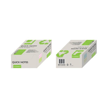 Q-Connect Recycled Notes 127x76mm Pastel Rainbow (Pack of 12) KF17325