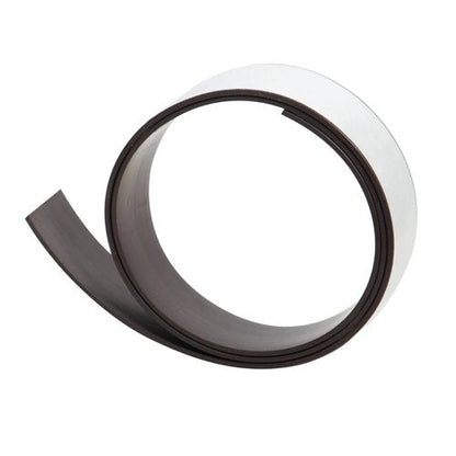 Q-Connect Magnetic Racking Strip White PVC 30mmx1.5mmx5m KF18991