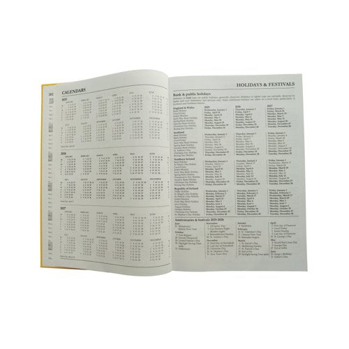 Academic Diary Day Per Page A5 Yellow 2025-26 KF1A5AYL25