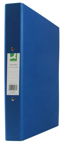 Q-Connect 2 Ring 25mm Paper Over Board Blue A4 Binder (10 Pack) KF20035