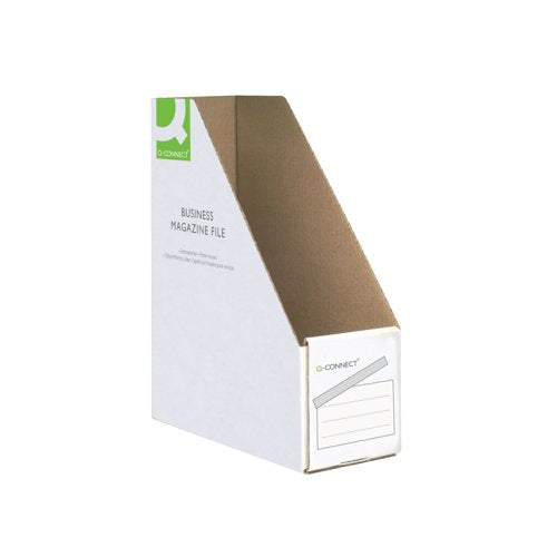 Q-Connect Business Magazine File 100x230x300mm White (Pack of 10) KF21659