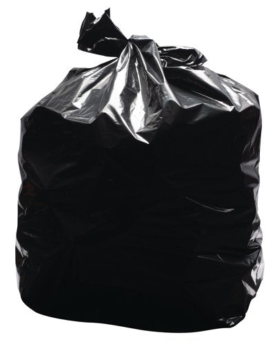 2Work Light Duty Refuse Sack LPDE Black 457x725x950mm (Pack of 200) KF73375