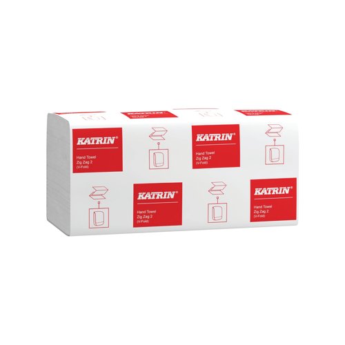 Katrin Classic Zig Zag 2-Ply White 200 Sheet (Pack of 20) 35298