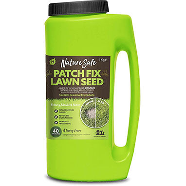 Nature Safe Patch Fix Lawn Seed 1kg 100% Plant-Based Organic Fertiliser