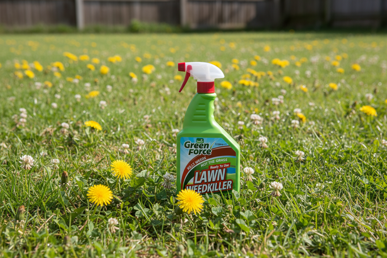 Hygeia Green Force Lawn Weedkiller 1L Ready to Use Spray Bottle