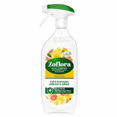 Zoflora Lemon Zing Multipurpose Disinfectant Trigger 2 x 800ml