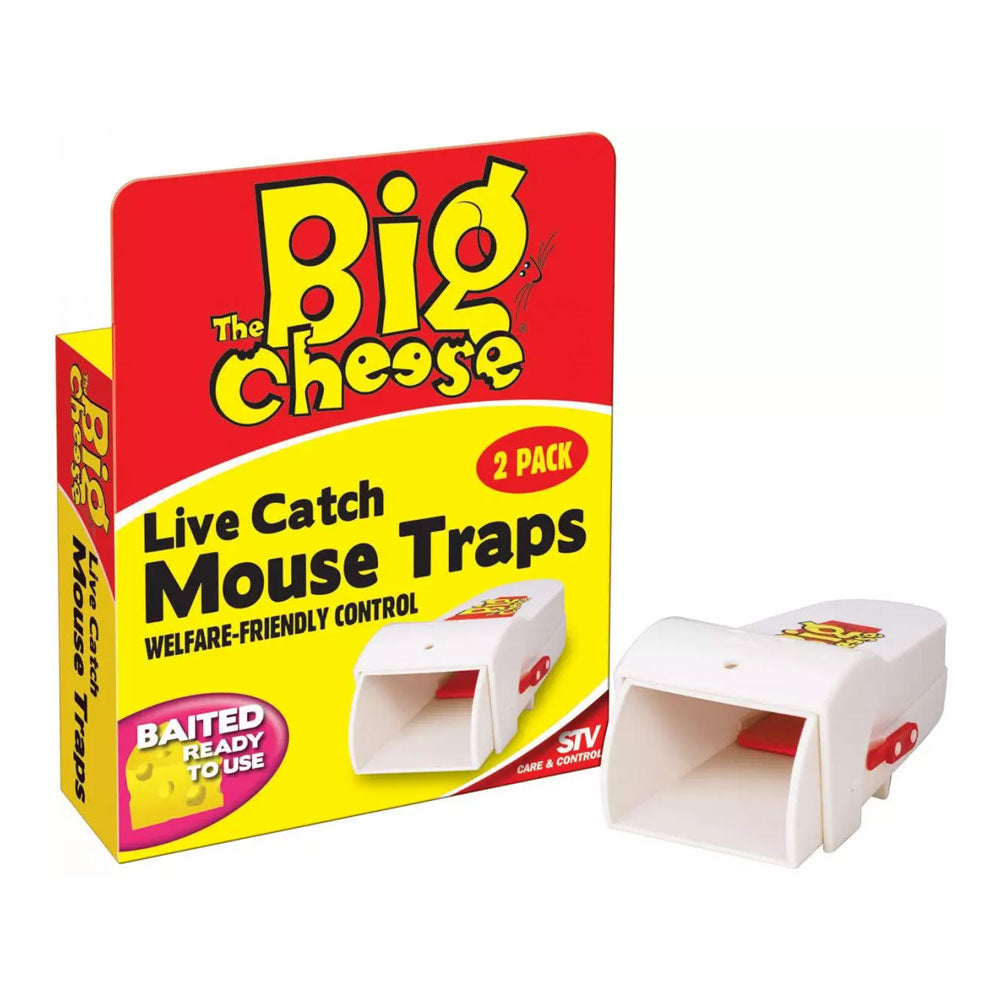 Big Cheese Live Catch Mouse Traps 2 Pack {STV155}