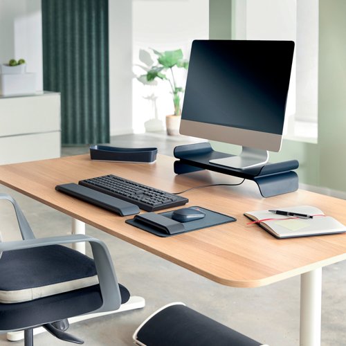 Leitz Ergo Monitor Stand Height Adjustable Dark Grey 65040089