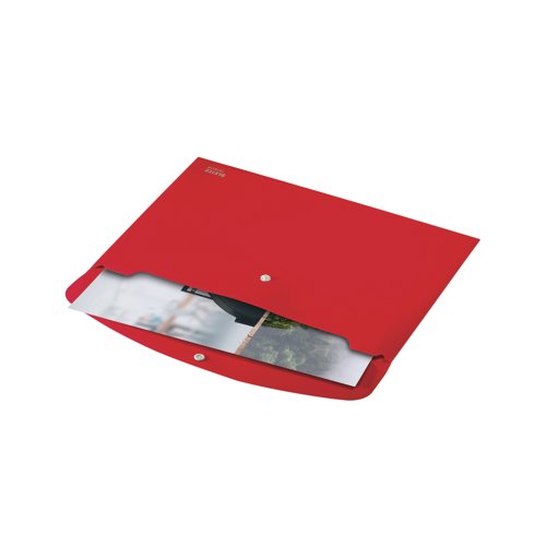 Leitz Recycle Document Wallet Plastic A4 Red (Pack of 10) 46780025