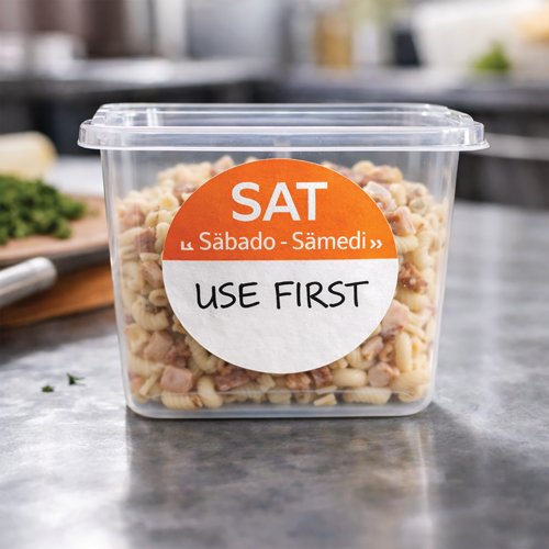 MyCafe Day of Week Food Rotation Label Saturday Pack of 3500 MYC10614