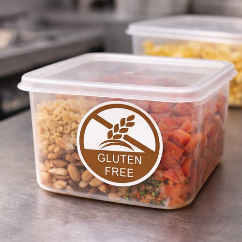 MyCafe Food Label Gluten Free 25mm Removable Pack of 1000 MYC10625