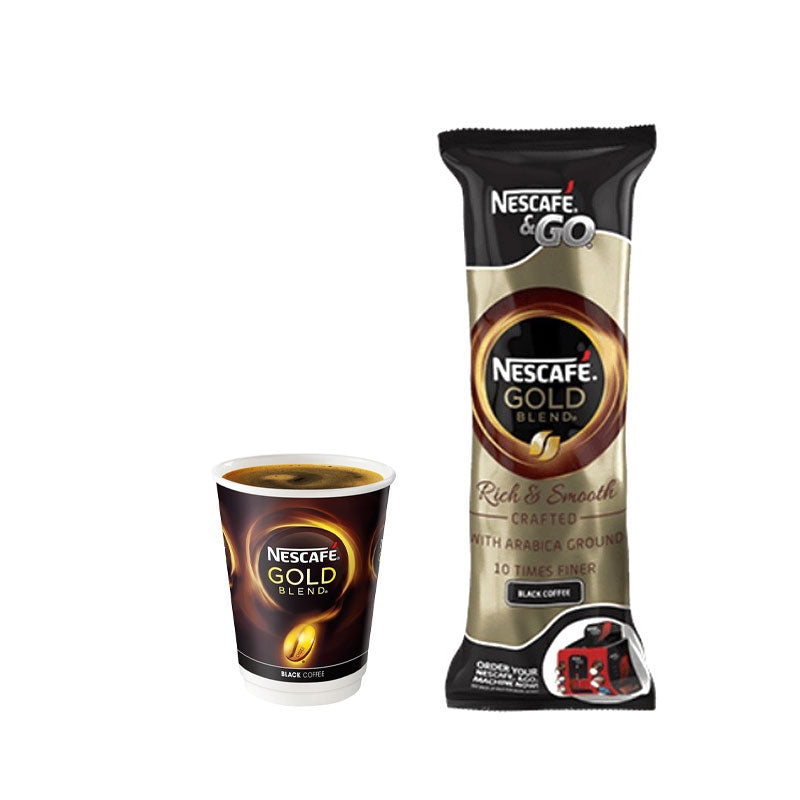 Nescafe &Go! Gold Blend Black Cups 8 x 12oz Cups