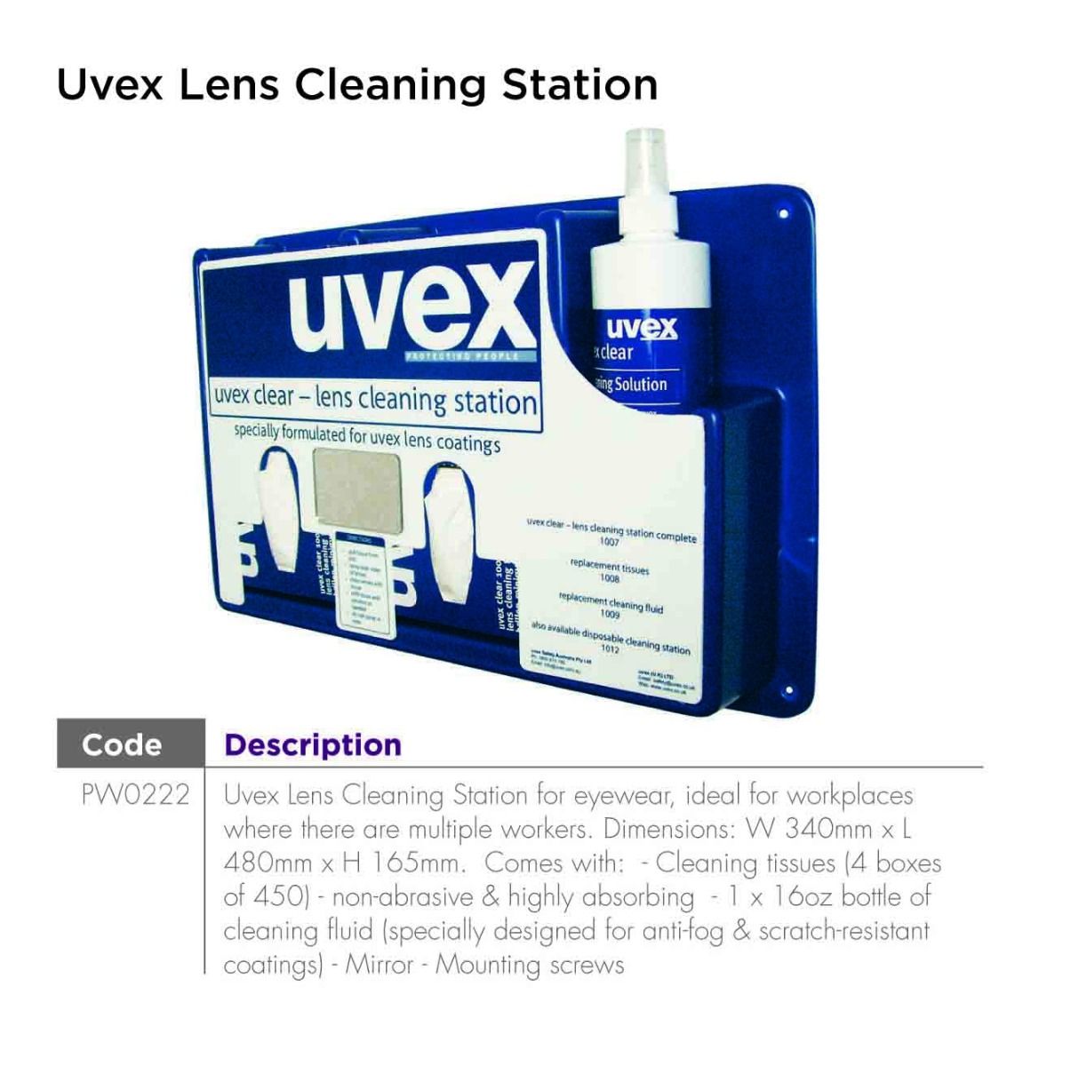 Uvex Complete Cleaning Station