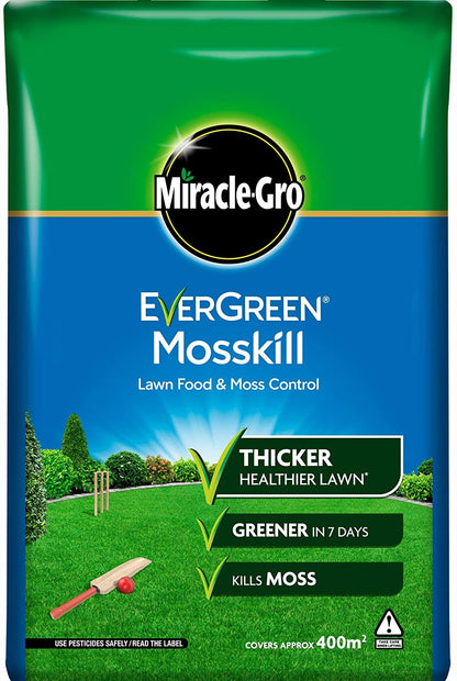 Miracle-Gro Mosskill Lawn Food And Moss Control, 14kg Bag - 400 M2