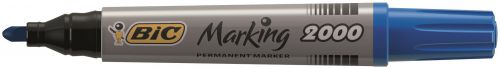 Bic 2000 Permanent Marker Bullet Tip Blue (Pack of 12) 8209143