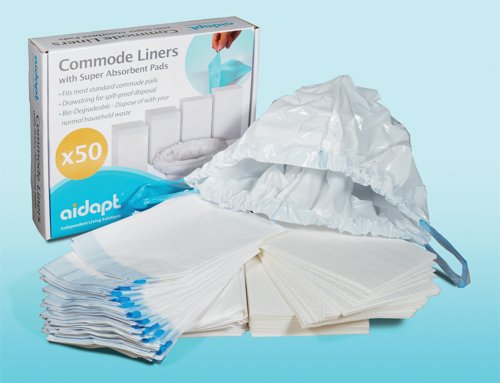Aidapt Commode Liners with Absorbent Pads (Pack of 50) VS216CL