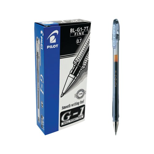 Pilot G107 Gel Ink Rollerball Pen Medium Black Pack of 12 G10701
