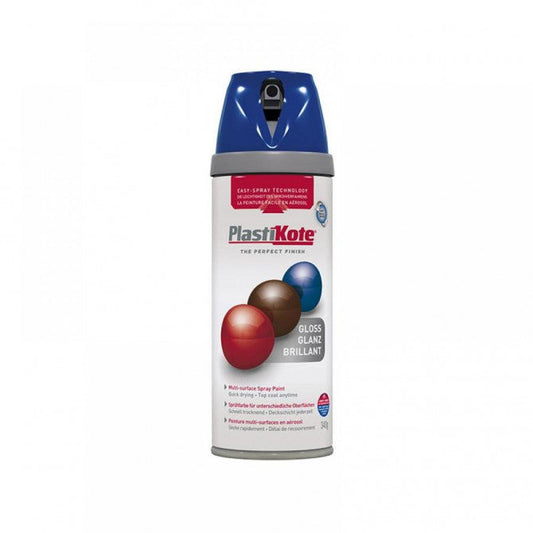 Plastikote Premium Paint Spray | Gloss Finish | Pacific Blue | 400ml.