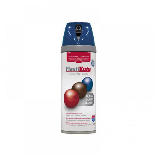 Plastikote Premium Paint Spray | Gloss Finish | Royal Blue | 400ml.