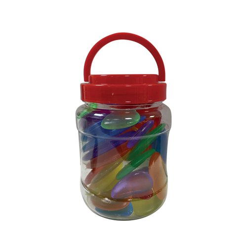 Acrylic Pebbles Shatterproof Assorted Sizes Assorted Colours (Pack of 30) AP30