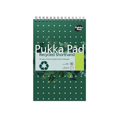 Pukka Pad Recycled Shorthand Jotta Pad Green (Pack of 3) RCSHRT160