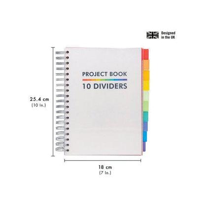 Pukka Pads Pukka Project Book with 10 Dividers B5 White 9603-PB
