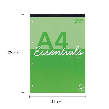Pukka Pad Essentials Refill Pad 160 Pages A4 (Pack of 4) ESS-REFA4TOP