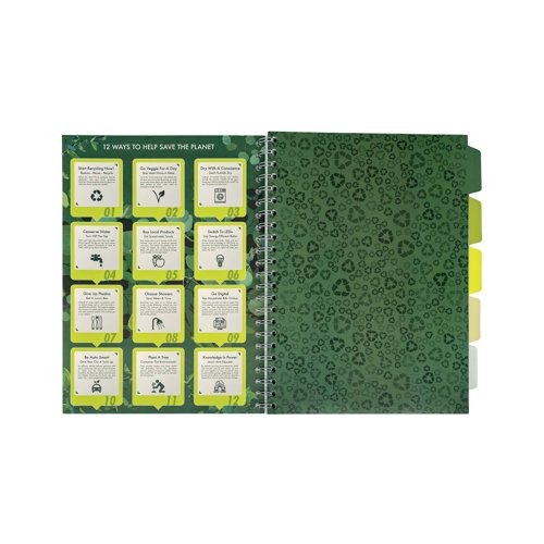 Pukka Pad Recycled Project Book A4 Green (Pack of 3) 6050-REC