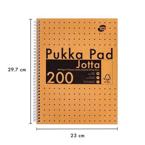 Pukka Pad Kraft Jotta Notebook A4 (Pack of 3) 9565-KRA