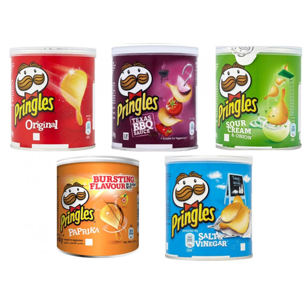Pringles 5 Case Multi pack 60 Tubs/ 12 each Flavour Multi Pack Saving