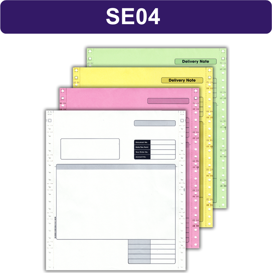 Sage {SAGSC04/SE04} Invoice/Delivery Note, 4 Part Pack of 500
