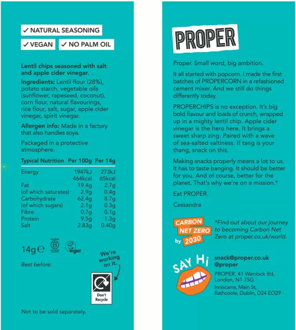 Proper Chips BBQ and Salt & Vinegar Mixed Case 32x14g