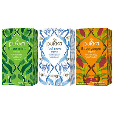 Pukka Herbs Tea Variety Pack - 3 Boxes, 60 Sachets - Digestion Organic Teas Bundle