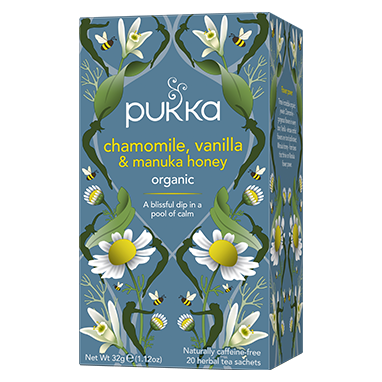 Pukka Tea Chamomile, Vanilla & Manuka Honey Individually Wrapped Enveloped Tea 20's