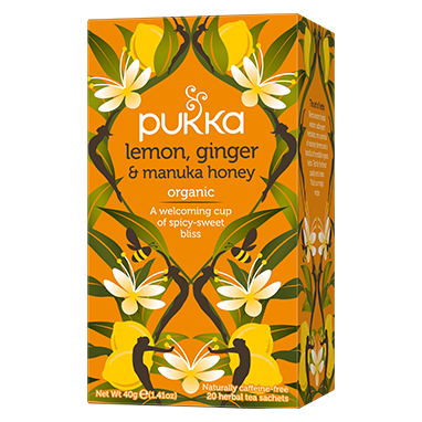 Pukka Tea Lemon, Ginger & Manuka Honey Individually Wrapped Enveloped Tea 20's