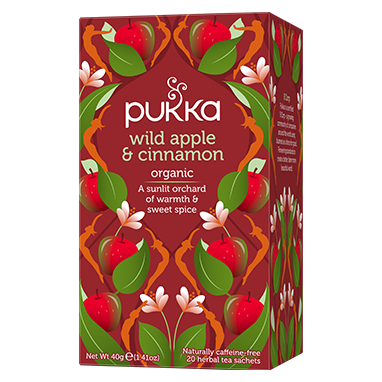 Pukka Organic Wild Apple & Cinnamon Individually Wrapped Tea 20's