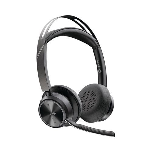 Poly Voyager Focus 2 MS Teams Certified USB-C-C Headset +USB-C/A Adapter +Charging Stand 9T9J6AA#AC3