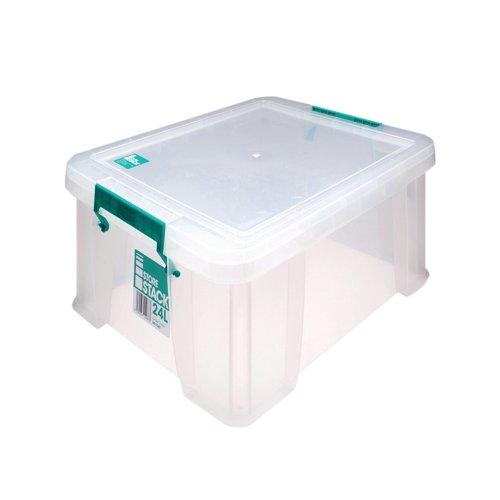 Storestack 24 Litre Storage Box W480Xd380Xh190mm Clear RB11087
