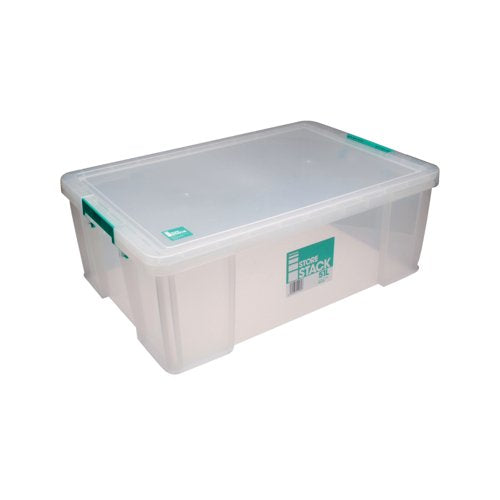 Storestack 51 Litre Storage Box W660Xd440Xh230mm Clear RB11089