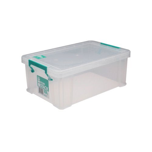 Storestack 10 Litre Storage Box W400Xd255Xh150Mm Clear RB90123