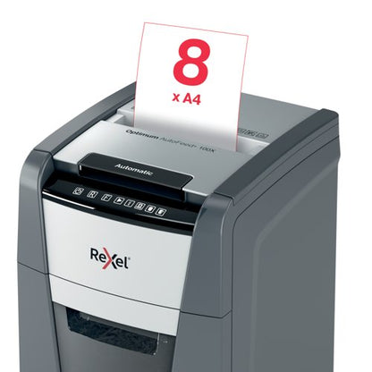 Rexel Optimum Autofeed+ 100X Cross-Cut P-4 Shredder 2020100X